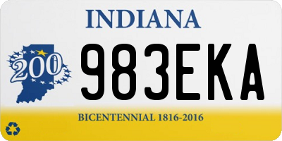 IN license plate 983EKA