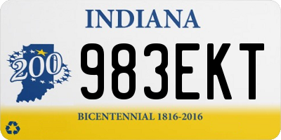 IN license plate 983EKT