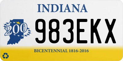 IN license plate 983EKX