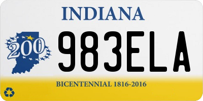 IN license plate 983ELA
