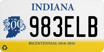 IN license plate 983ELB