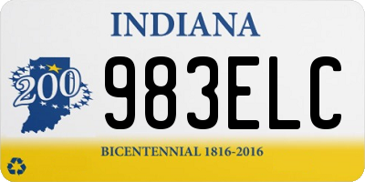 IN license plate 983ELC