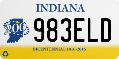 IN license plate 983ELD