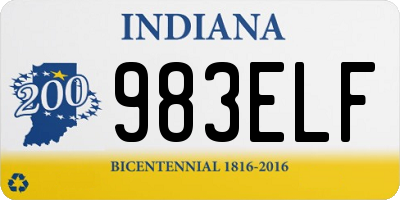 IN license plate 983ELF