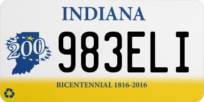 IN license plate 983ELI