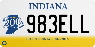 IN license plate 983ELL