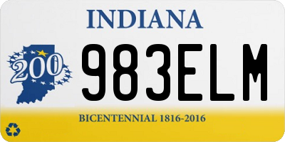 IN license plate 983ELM