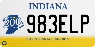 IN license plate 983ELP