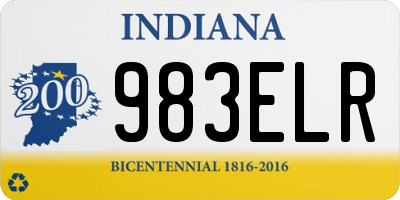 IN license plate 983ELR