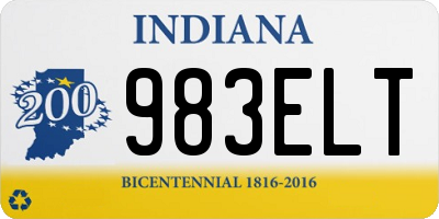 IN license plate 983ELT