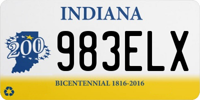 IN license plate 983ELX