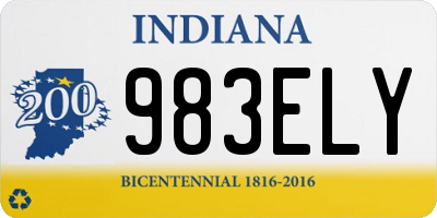 IN license plate 983ELY