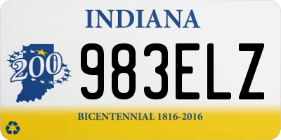 IN license plate 983ELZ