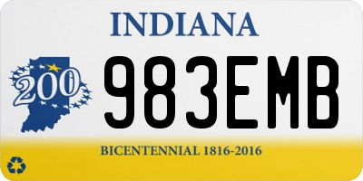 IN license plate 983EMB