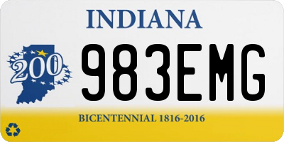 IN license plate 983EMG