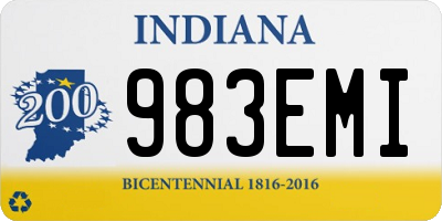 IN license plate 983EMI