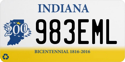 IN license plate 983EML