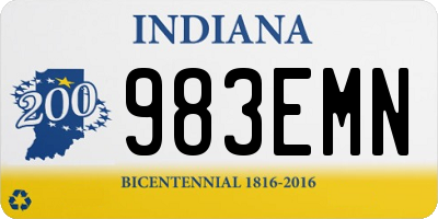 IN license plate 983EMN