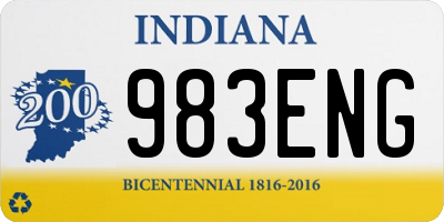 IN license plate 983ENG