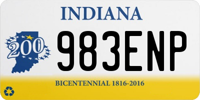 IN license plate 983ENP