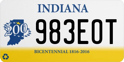 IN license plate 983EOT