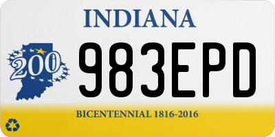 IN license plate 983EPD