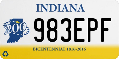 IN license plate 983EPF