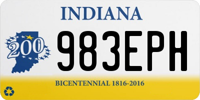 IN license plate 983EPH