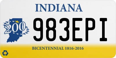 IN license plate 983EPI