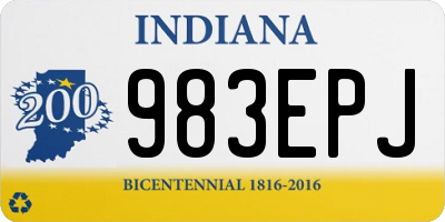 IN license plate 983EPJ