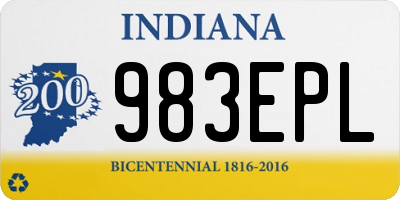 IN license plate 983EPL