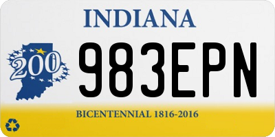 IN license plate 983EPN