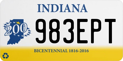 IN license plate 983EPT