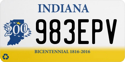 IN license plate 983EPV