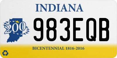 IN license plate 983EQB