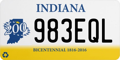 IN license plate 983EQL