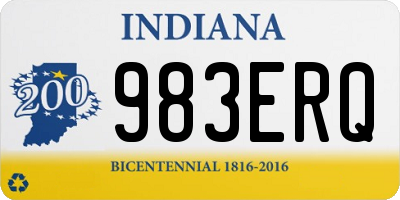 IN license plate 983ERQ