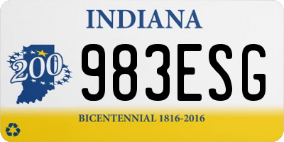 IN license plate 983ESG