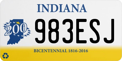 IN license plate 983ESJ