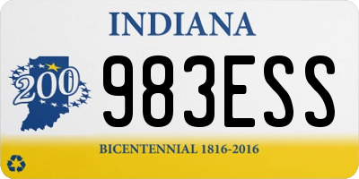 IN license plate 983ESS