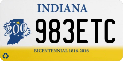 IN license plate 983ETC