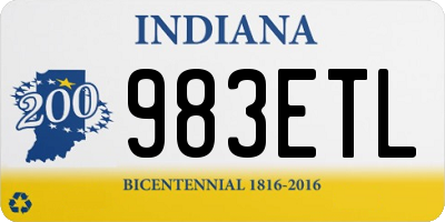 IN license plate 983ETL