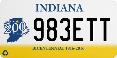 IN license plate 983ETT