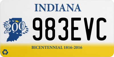 IN license plate 983EVC