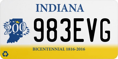 IN license plate 983EVG