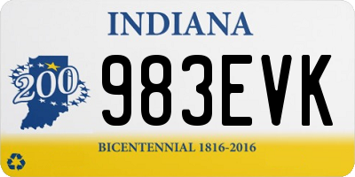 IN license plate 983EVK