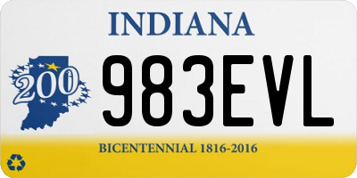 IN license plate 983EVL