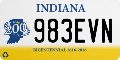 IN license plate 983EVN