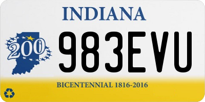 IN license plate 983EVU