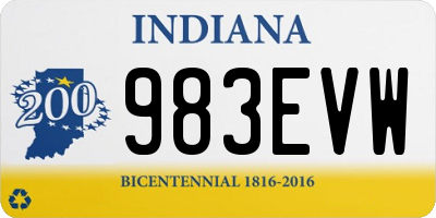 IN license plate 983EVW